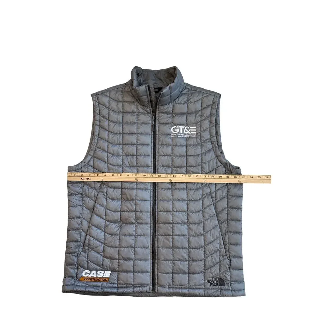 The North Face Theromball Vest Jacket Mens Large Gray Wind Blocking Lightweight